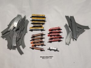 3 Trains and Track Micro Machines Lot